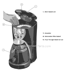 Page A Diagram and Parts List for ISX46  Mr Coffee Coffee Maker
